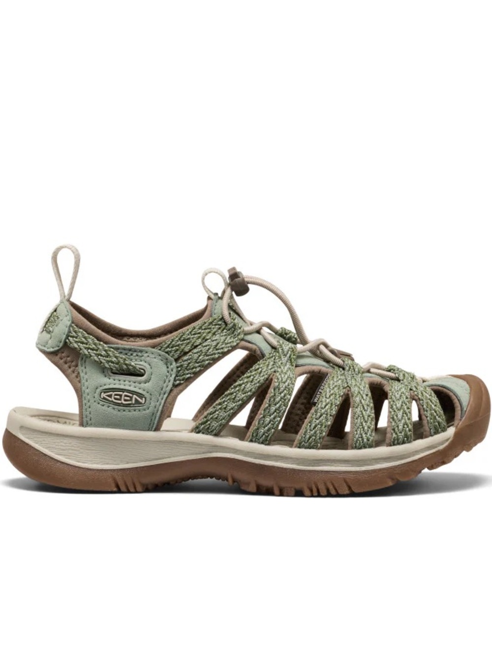 Keen Women Whisper Lily Pad Sandals Green Hiking Beach Kayaking Boating Size 9